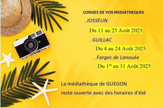 CONGES DE VOS MEDIATHEQUES site